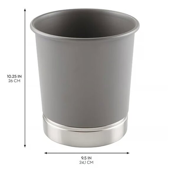 iDesign Small Bathroom Trash Waste Can York Collection - Picture 2 of 7